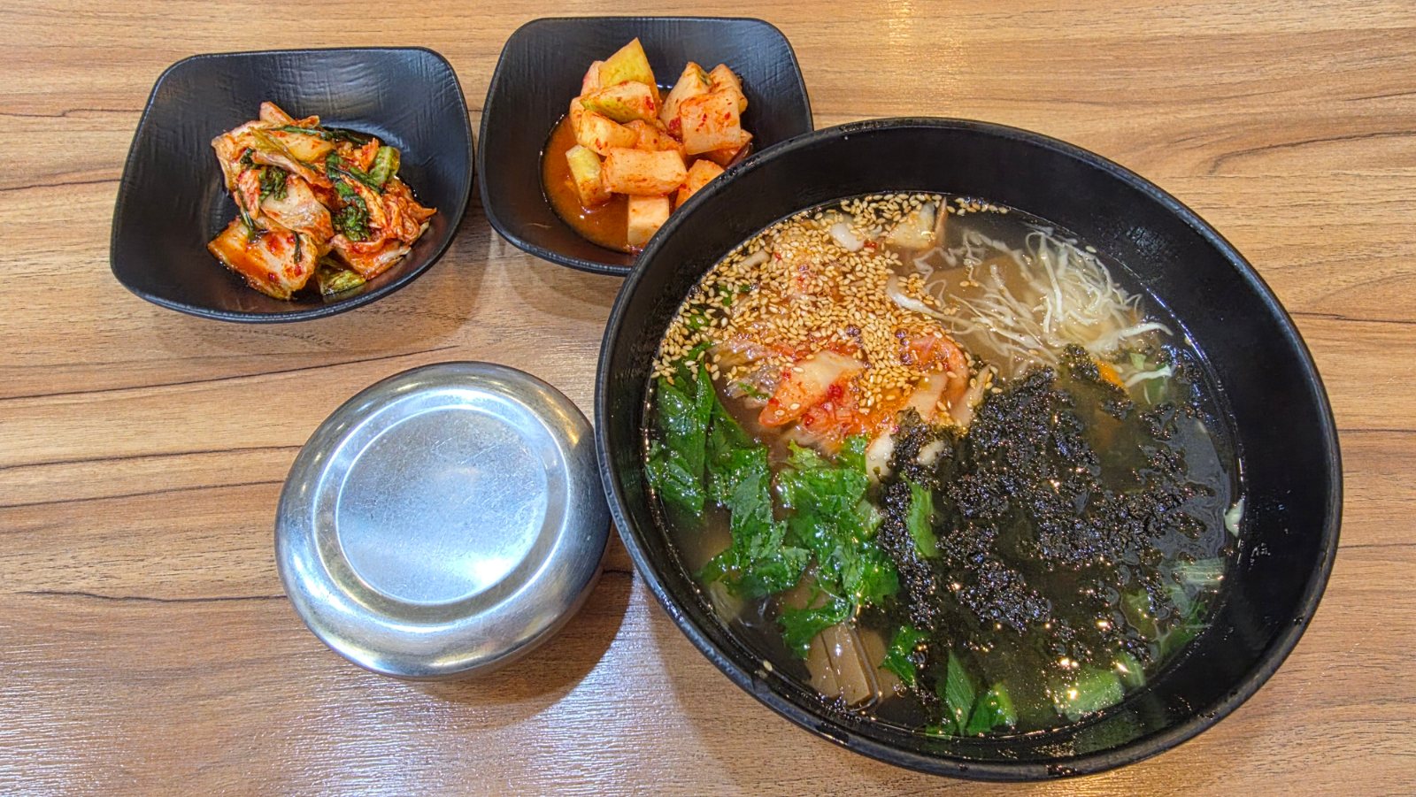 Warm acorn jelly soup with rice at Daramgol Seoknam Main Branch