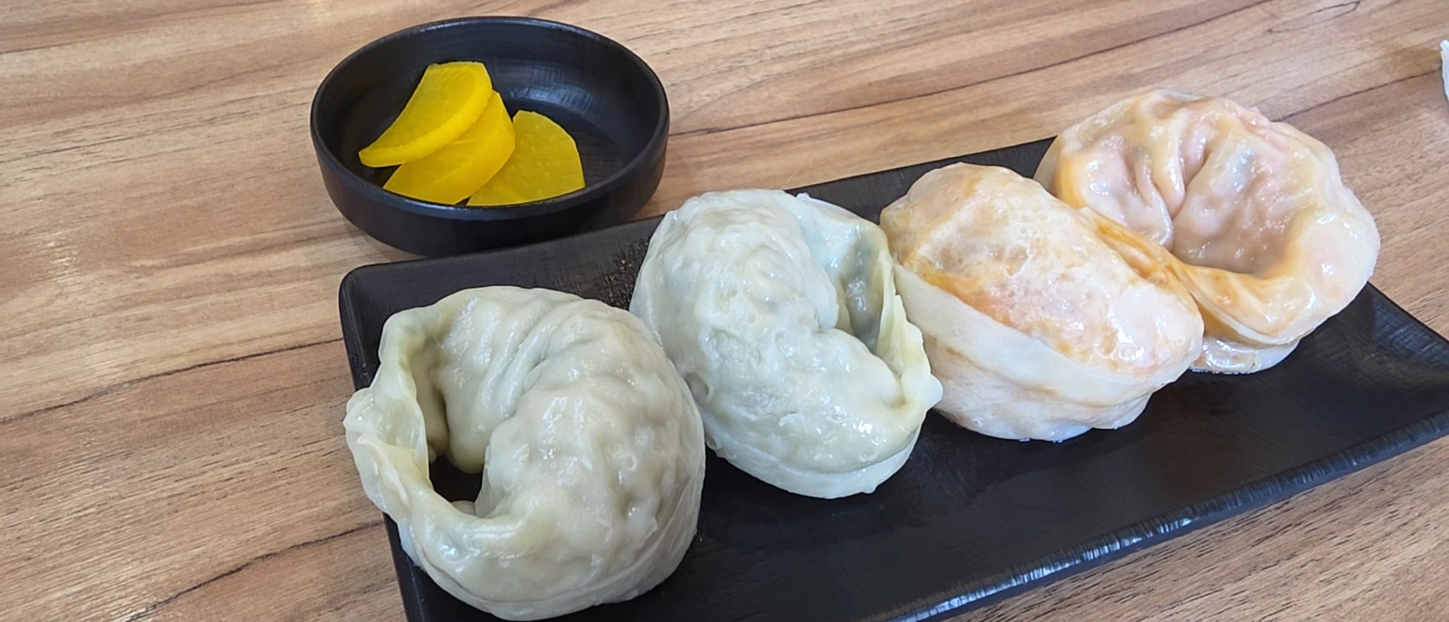Giant dumplings, half meat and half kimchi