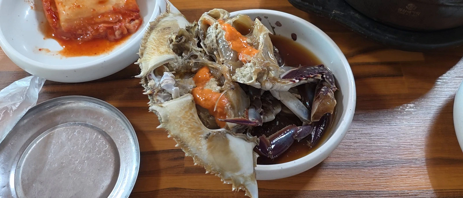 Soy-marinated raw crab